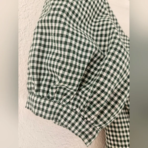 Little Cottonwood timber in green gingham, small - Picture 3 of 8